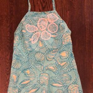 Lilly Pultizer Blue Halter Top 2 Great Condition